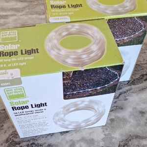 NIB Solar Rope Light with 50 LED Lamps, Bundle of 2